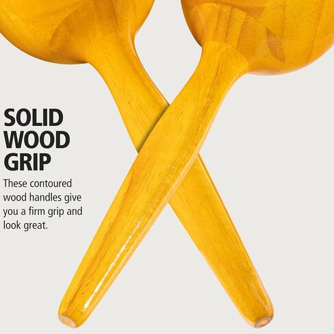 Meinl Percussion MWM2AM Traditional Wood Round Maracas, Amber Finish in Saudi Arabia