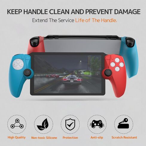 NINKI متوافق مع Playstation Portal Case سيليكون، PS Portal Case، غطاء حماية من السيليكون الناعم غطاء بوابة مع غطاء عصا التحكم الإبهام غير القابل للانزلاق لمجموعة ملحقات بوابة Playstation in Saudi Arabia