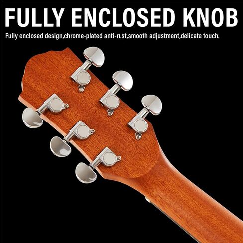 جيتار صوتي مبتدئ 41 بوصة كامل الحجم من خشب التنوب غير اللامع مجموعة مجموعة جيتار مع حقيبة موالف كابو يختار حزام سلسلة، اليد اليمنى الطبيعية، AG41R in Kuwait