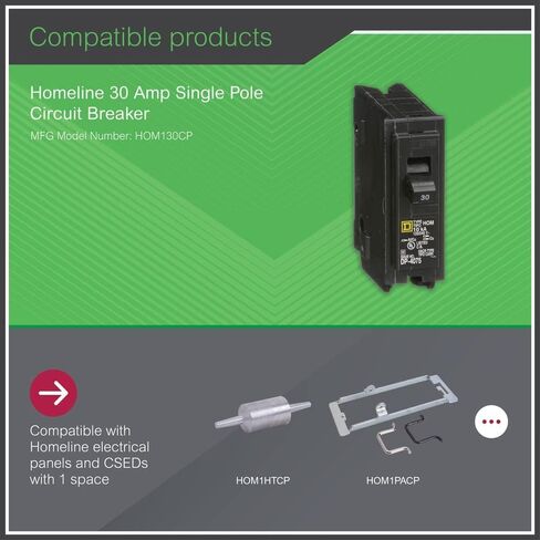 مربع D - HOM130CP Homeline 30 أمبير قاطع دائرة أحادي القطب in Saudi Arabia