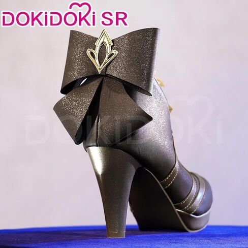Genshin Impact Navia/Clorinde Cosplay Shoes DokiDoki-SR Fontaine Cosplay Clorinde Navia High Heeled Shoes (Navia, XL) in Saudi Arabia