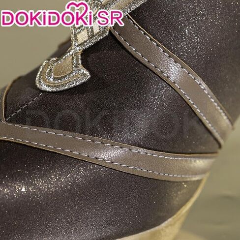 Genshin Impact Navia/Clorinde Cosplay Shoes DokiDoki-SR Fontaine Cosplay Clorinde Navia High Heeled Shoes (Navia, XL) in Saudi Arabia