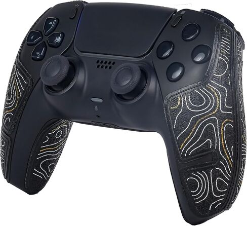 Controller Grips, Anti-Skid, Multi-Texture, Sweat Absorption, Pre-Cut Grips Tape, Compatible with PS5 DualSense and Playstation Portal (Black,Gold,Silver) in Kuwait