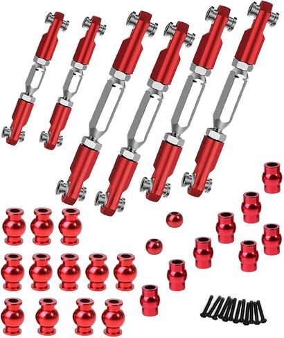 ترقيات الجزء ل 1/10 Senton MEGA550/الجرانيت MEGA550، الألومنيوم قابل للتعديل شدادات الحدبة وصلات اصبع القدم وسبائك تعليق وصلة محورية الكرة، مجموعة كرة محورية للصدمات، أحمر in Saudi Arabia