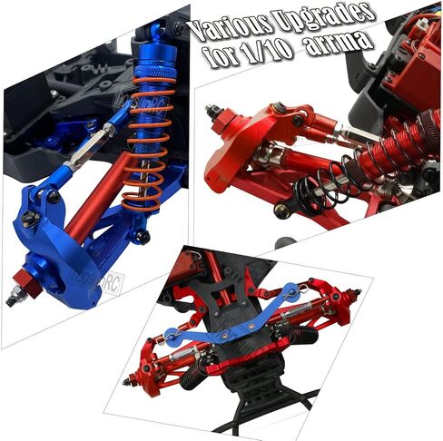 ترقيات الجزء ل 1/10 Senton MEGA550/الجرانيت MEGA550، الألومنيوم قابل للتعديل شدادات الحدبة وصلات اصبع القدم وسبائك تعليق وصلة محورية الكرة، مجموعة كرة محورية للصدمات، أحمر in Saudi Arabia