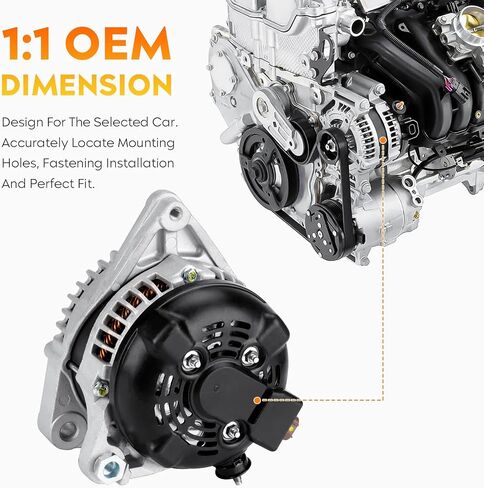 Alternator for Toyota Camry L4 2.5L 2012-2015, RAV-4 2009-2012, Scion tC 2011-2016 27060-0V010-84, 11402, 104210-2270, 210-0722, 9664219-227 in Saudi Arabia