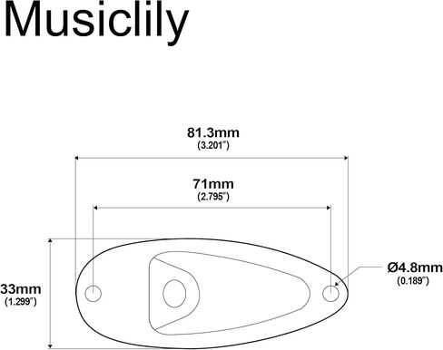 Musiclily 1/4 Inch Boat Style Loaded Guitar Input Jack Socket Plate Output Jack for Fender Stratocaster Strat Electric Guitar, Black in Saudi Arabia