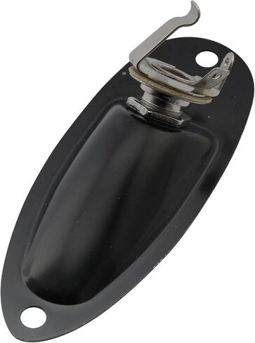 Musiclily 1/4 Inch Boat Style Loaded Guitar Input Jack Socket Plate Output Jack for Fender Stratocaster Strat Electric Guitar, Black in Saudi Arabia