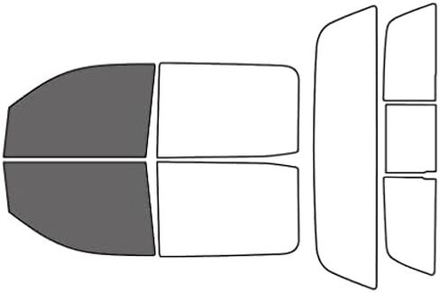 Rvinyl Window Tint Kit Compatible with Chevrolet Silverado 2014-2018 (4 Door) - Complete Precut Kit - 5% in Saudi Arabia