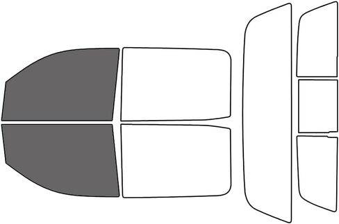 Rvinyl Window Tint Kit Compatible with Chevrolet Silverado 2014-2018 (4 Door) - Complete Precut Kit - 5% in Saudi Arabia