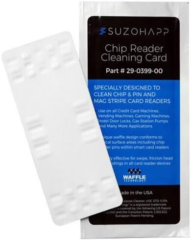 10/Pk SuzoHapp Waffletechnology بطاقة الائتمان الذكية لقارئ رقاقة البطاقة الائتمانية، 2-1/4 بوصة × 5 بوصة in Kuwait