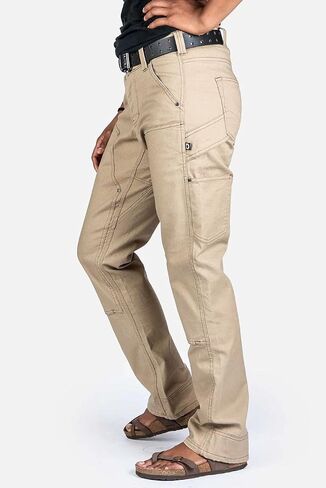 Dovetail Workwear Anna Taskpant Cargo Pants for Women, Relaxed Fit, 9 Functional Pockets, Painter's White Canvas Size 14x32 in Saudi Arabia