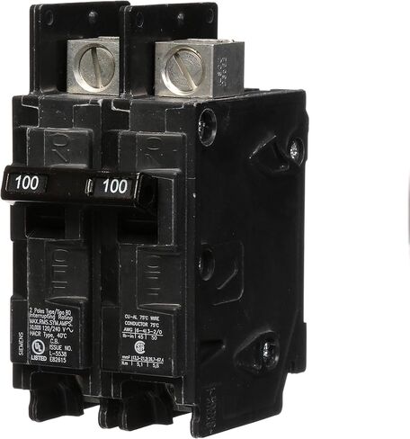 سيمنز BQ2B100L 100 أمبير مزدوج القطب 120/240 فولت 10KAIC العروة في / العروة الكسارة in Saudi Arabia