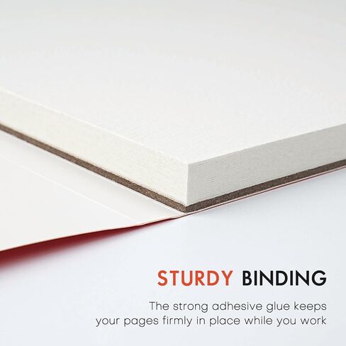 ورق ألوان مائية قطن 100% من Fuumuui - 20 ورقة مقاس 5 × 7 بوصة لوحة ورق ألوان مائية مضغوطة على البارد - 140 رطل/300 جرام في المتر المربع لحبر الغواش بالألوان المائية in Kuwait