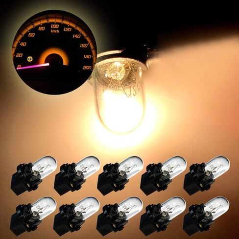 SCITOO 10Pcs T10 194 Dash Light Bulbs Warm White 168 Instrument Gauge Cluster Light Bulbs Speedometer Gauge Cluster Lights in Saudi Arabia