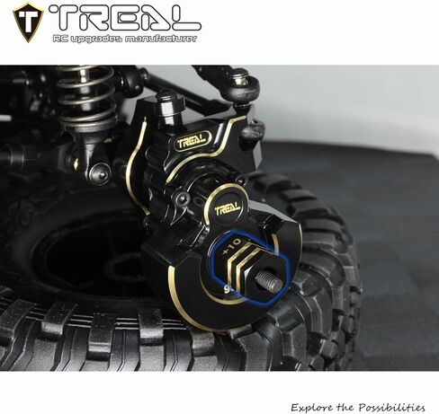محاور عجلات ممتدة من النحاس الحقيقي دبابيس سداسية سوداء 4 قطع - مجموعة متوافقة مع سيارة TRX-4 RC + 10 مم in Saudi Arabia
