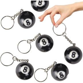 Eight Ball Key Chain, Pool Player Lucky 8 Ball Charm illiards with Keyring, Accessories for Boys and Girls in Kuwait
