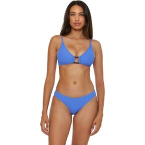 BECCA Women's Standard Modern Edge Hipster Bikini Bottom, Cheeky Coverage, Swimwear Separates, Cornflower B, Small in Saudi Arabia