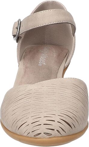Easy Street Women's Justina Heeled Sandal, Sand, 8 X-Wide in Saudi Arabia