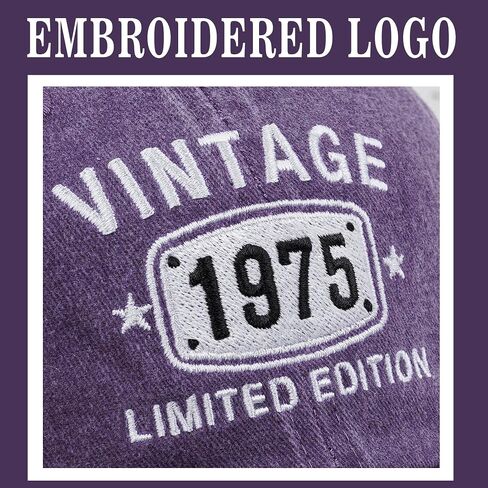 50th Birthday Gifts for Men Women Hats Vintage 1974 Limited Adition Red in Saudi Arabia