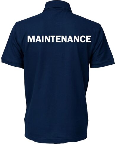 Smart People Clothing Maintenance Easy Care Polo with Front and Back Screen Prints, Staff Shirt, Hotel Uniform, Housekeeping. in Saudi Arabia