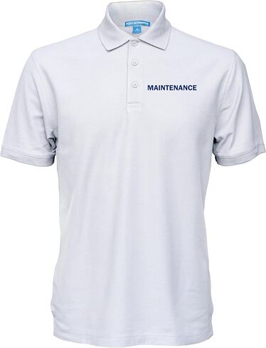 Smart People Clothing Maintenance Easy Care Polo with Front and Back Screen Prints, Staff Shirt, Hotel Uniform, Housekeeping. in Saudi Arabia