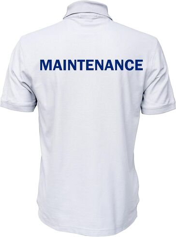 Smart People Clothing Maintenance Easy Care Polo with Front and Back Screen Prints, Staff Shirt, Hotel Uniform, Housekeeping. in Saudi Arabia