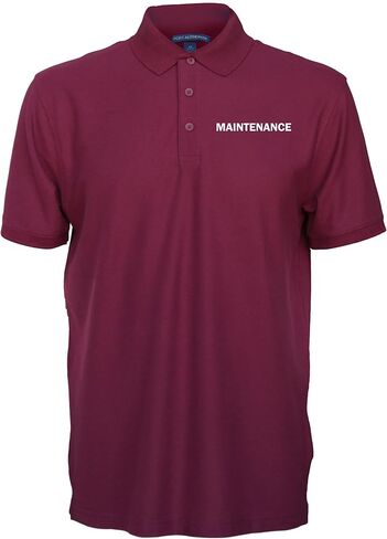Smart People Clothing Maintenance Easy Care Polo with Front and Back Screen Prints, Staff Shirt, Hotel Uniform, Housekeeping. in Saudi Arabia