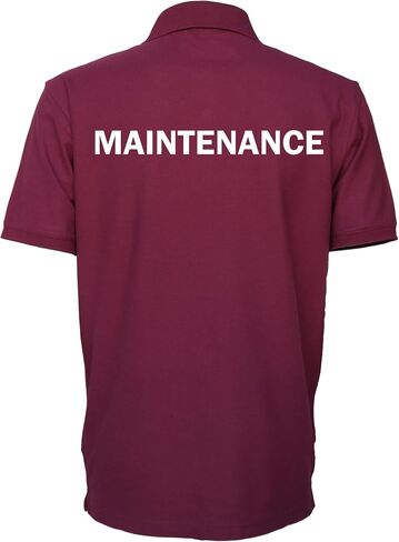 Smart People Clothing Maintenance Easy Care Polo with Front and Back Screen Prints, Staff Shirt, Hotel Uniform, Housekeeping. in Saudi Arabia