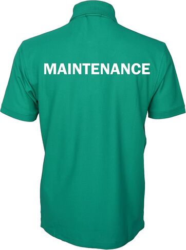 Smart People Clothing Maintenance Easy Care Polo with Front and Back Screen Prints, Staff Shirt, Hotel Uniform, Housekeeping. in Saudi Arabia