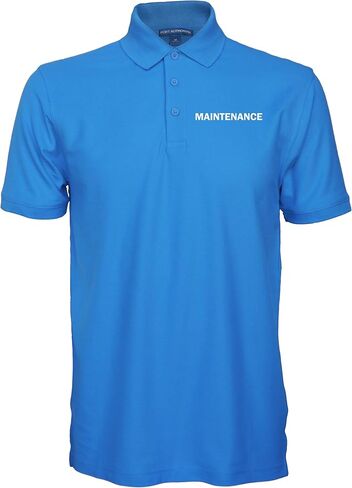 Smart People Clothing Maintenance Easy Care Polo with Front and Back Screen Prints, Staff Shirt, Hotel Uniform, Housekeeping. in Saudi Arabia