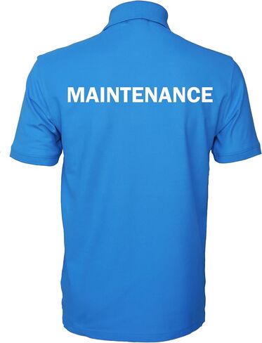 Smart People Clothing Maintenance Easy Care Polo with Front and Back Screen Prints, Staff Shirt, Hotel Uniform, Housekeeping. in Saudi Arabia