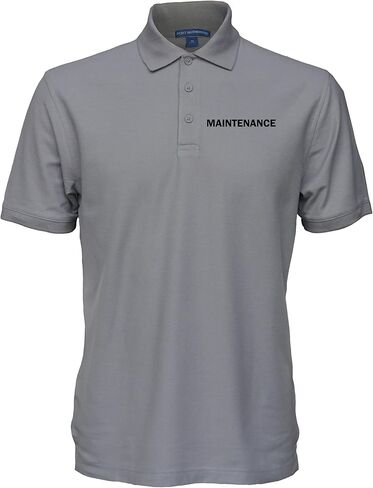 Smart People Clothing Maintenance Easy Care Polo with Front and Back Screen Prints, Staff Shirt, Hotel Uniform, Housekeeping. in Saudi Arabia