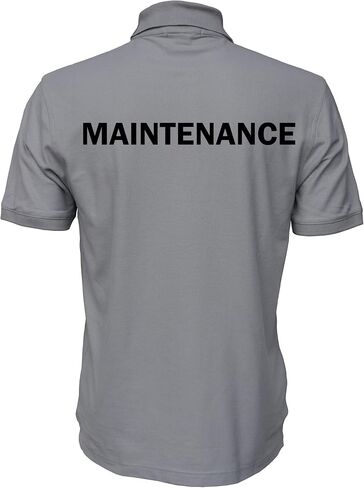 Smart People Clothing Maintenance Easy Care Polo with Front and Back Screen Prints, Staff Shirt, Hotel Uniform, Housekeeping. in Saudi Arabia