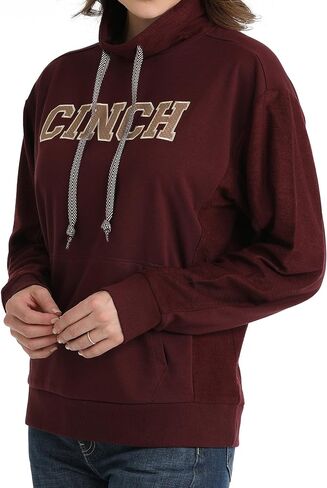 Cinch Women's Maroon Logo Hoodie in Saudi Arabia