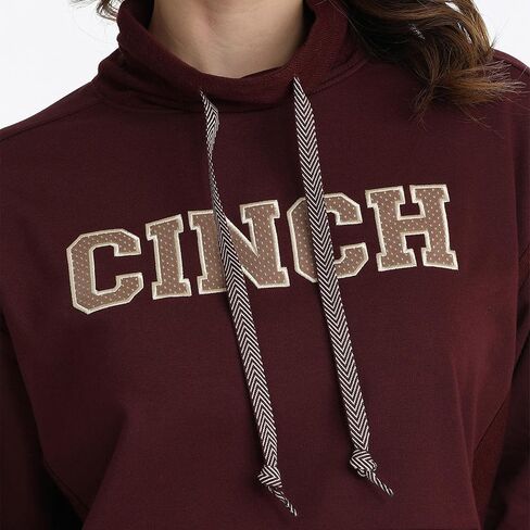 Cinch Women's Maroon Logo Hoodie in Saudi Arabia