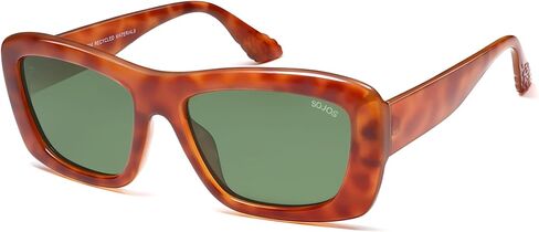 Sojos Ocean Collection نظارة شمسية للسيدات مربع مستقطب عصري ، نظارات شمس معاد تدويرها صديقة للبيئة ، ظلال مستطيل ، in Kuwait