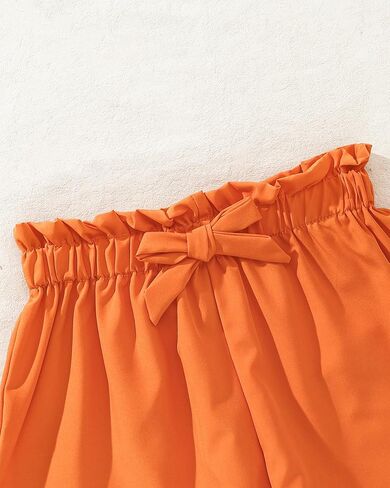 ملابس WeeBaby Girls 2 قطعة ملابس لطيفة ملابس للأطفال محصول أعلى من ورق الخصر الورقي وضع الملابس الصيفية لفتيات توين in Kuwait