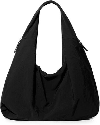 Slouchy Nylon Hobo Bags Women Underarm Shoulder Bag Crescent Crossbody Purses Trendy Large Travel Beach Tote Handbag in Kuwait