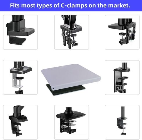 مراقبة الصلب لوحة تعزيز اللوحة ， لوحة تعزيز الذراع الشاشة للأطوال الهشة ، مراقبة لوحة التعزيز تناسب معظم شاشة تثبيت المشبك C (أسود) (أسود 1) in Kuwait