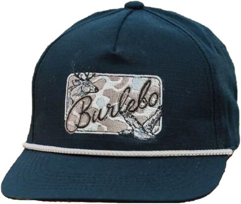 Burlebo Men's Black Camo Patch Essentials Snapback Cap in Kuwait