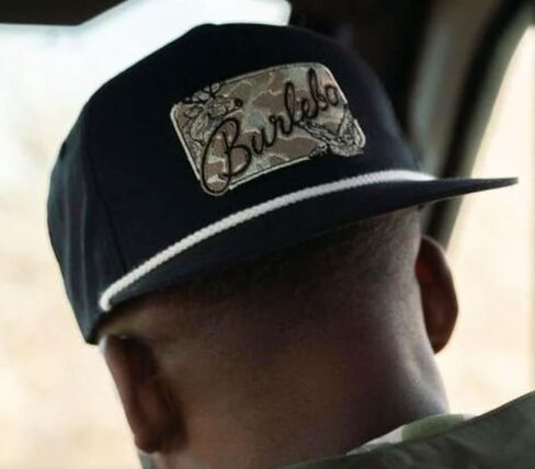 Burlebo Men's Black Camo Patch Essentials Snapback Cap in Kuwait