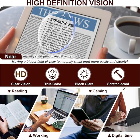 Oversized Reading Glasses for Women Men Trendy Large Frame Blue Light Blocking Readers Eyewear with Spring Hinges in Saudi Arabia