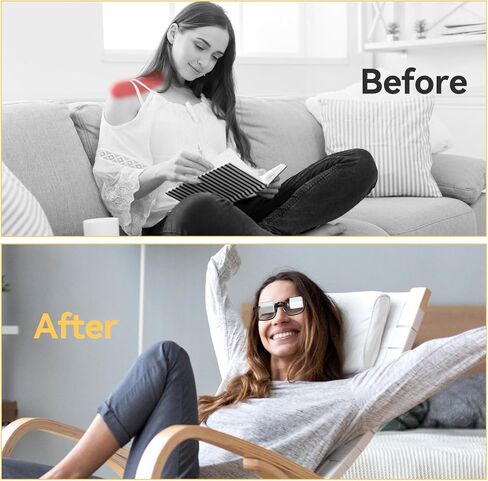 مقطع على النظارات البطيئة ، وضع نظارات القراءة ، نظرة قابلة للتعديل لأسفل للأشخاص القريب من النظر ، نظارات 90 درجة قابلة للدوار للحياكة للحياكة التي تراقب القراءة في أريكة السرير in Kuwait