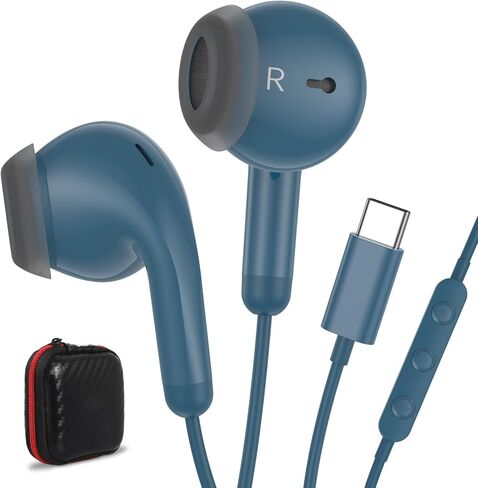 USB C Earbuds, USB Type-C Headphones for iPad 10th Generation iPhone 16 15 Pro iPad Pro 13 M4 iPad Air 11 M2 Wired Earphones with Microphone Volume Control Noise Isolating HiFi Stereo Headset White in Saudi Arabia