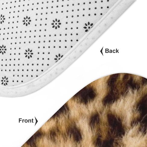 Leopard Print Bathroom Rug Sets 3 Piece Animal Skin Pattern Toilet Rug Set Washable Bath Rug U Shape Mat Toilet Lid Cover Mat Accessories Decorations 16"x24" in Saudi Arabia