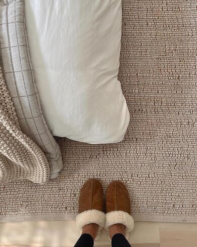 FRELISH DECOR Handwoven Jute Blend Cotton Area Rug - Contemporary Farmhouse Decor- Vintage Rustic Nautical Rugs for Bedroom - Living Room - Kitchen - Classy Home Decor (6'x9') in Saudi Arabia