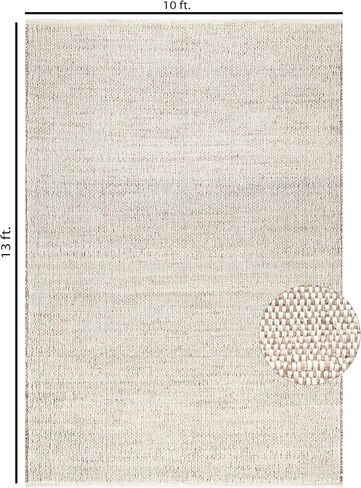 FRELISH DECOR Handwoven Jute Blend Cotton Area Rug - Contemporary Farmhouse Decor- Vintage Rustic Nautical Rugs for Bedroom - Living Room - Kitchen - Classy Home Decor (6'x9') in Saudi Arabia