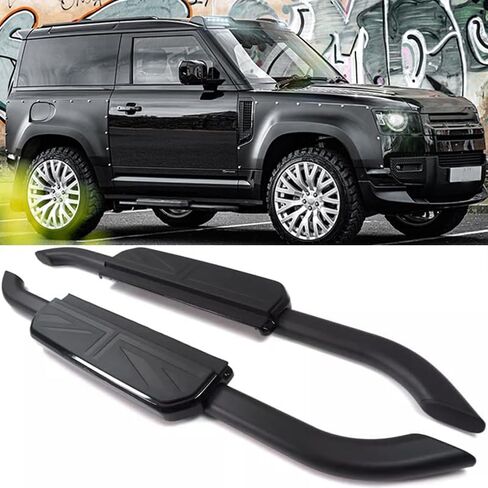 2pcs Side Step fit for Land Rover Defender 90 2020-2025 L663 2door Running Board Pedal Rail Board (All Aluminum (Wild Series)) in Saudi Arabia