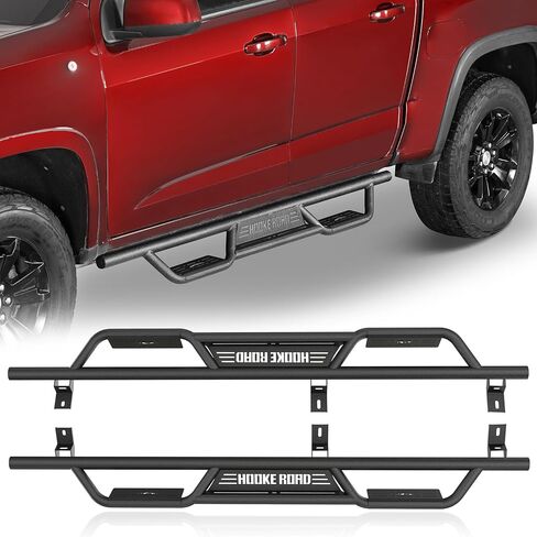 Hooke Road Side Severy Nerf Bars Rails متوافقة مع Chevy Colorado & GMC Canyon Crew Cab 2015-2025 ، 7.3 "لوحات الركض المنسدلة in Saudi Arabia